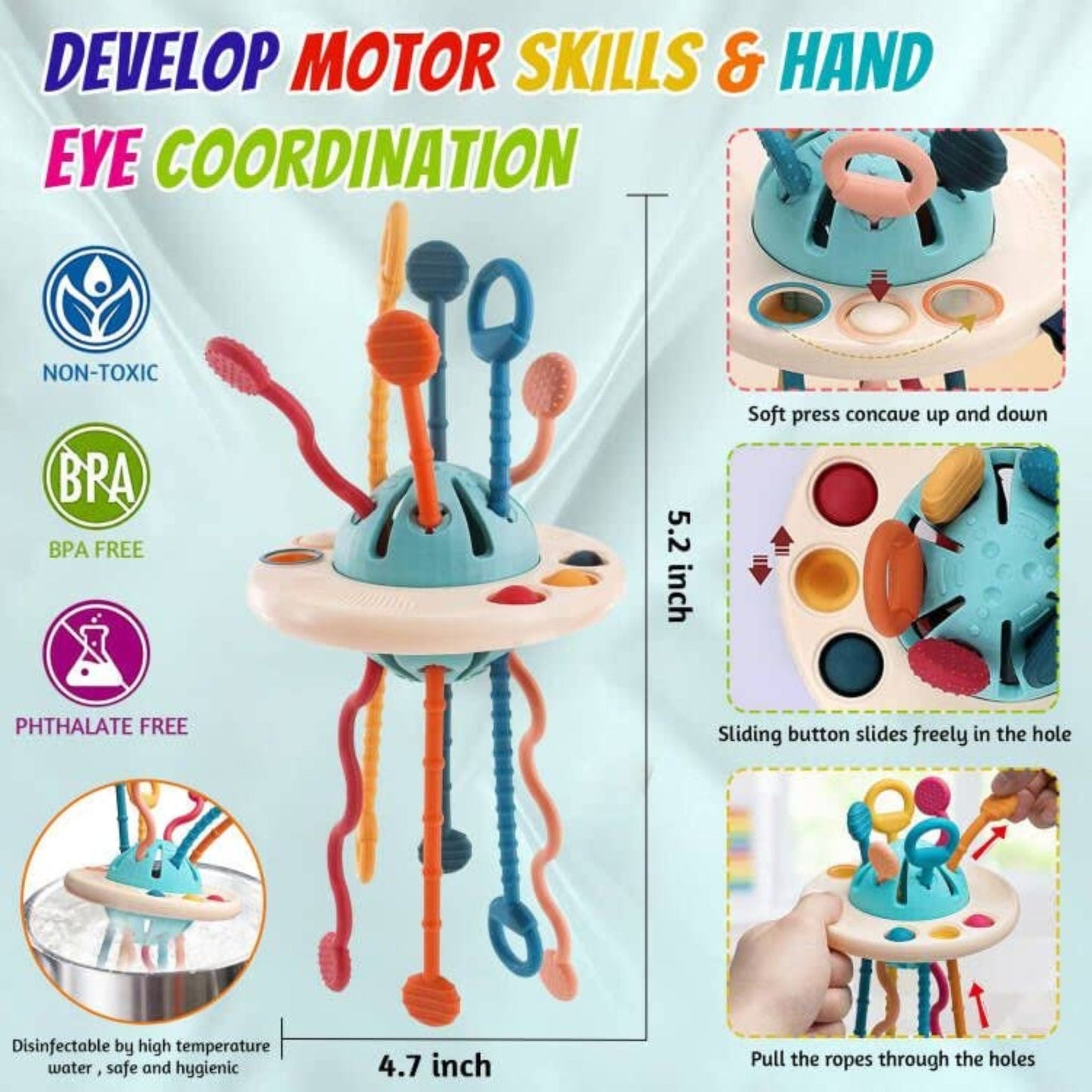 Montessori Silicone Pulling Toy