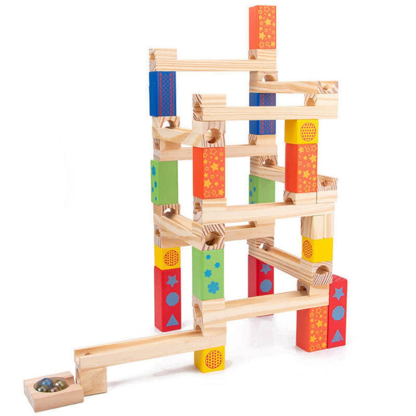 Montessori Wooden Marble Run