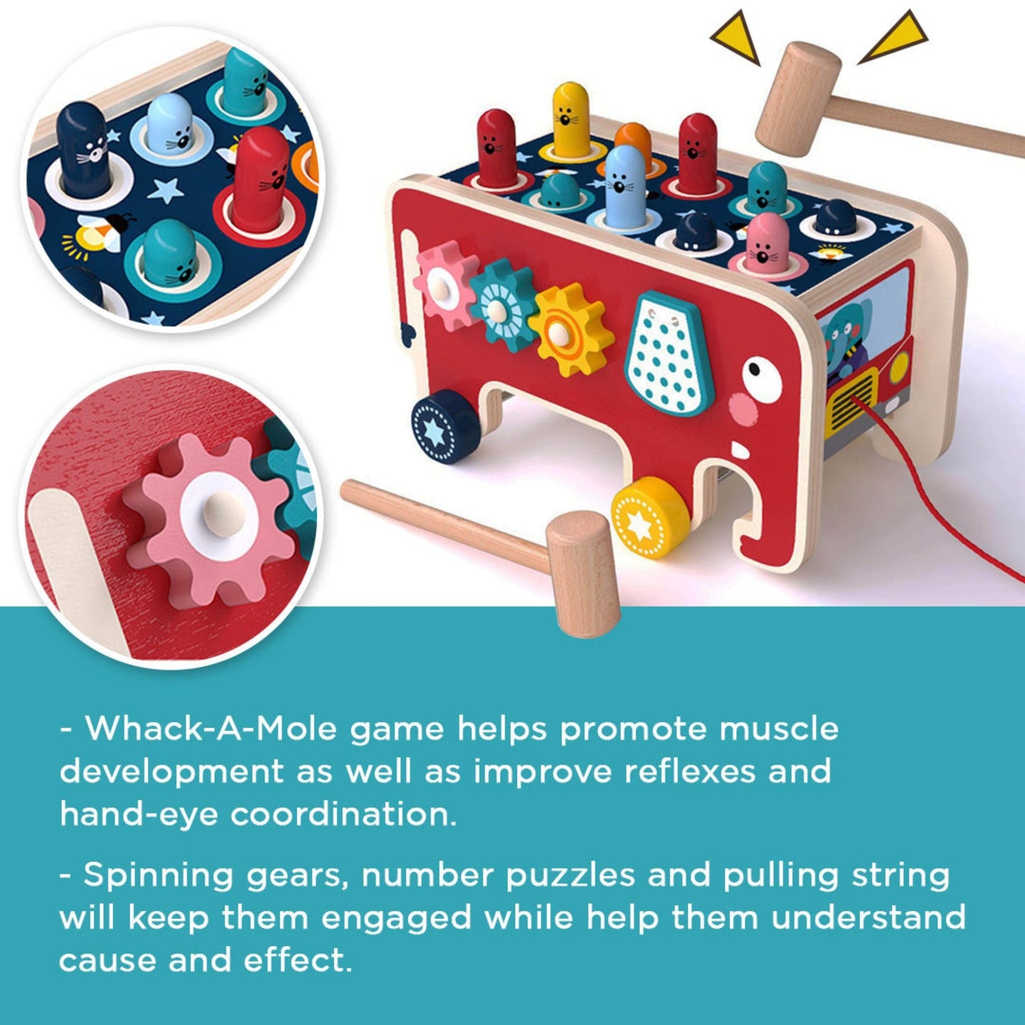 Montessori Wooden Whack-A-Mole