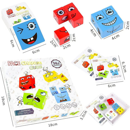 Montessori Face Change Cubes