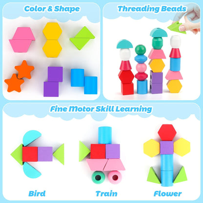 Montessori Geometric Stacking Beads