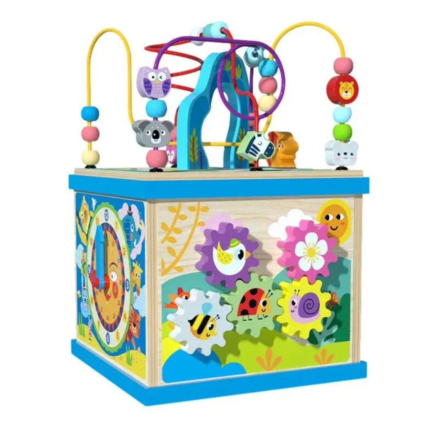 Montessori Wooden Activity Cube