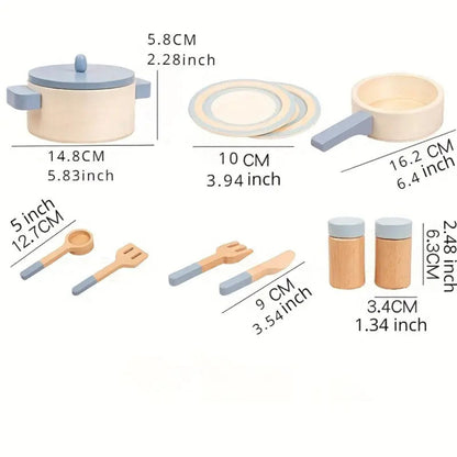 Montessori Wooden Kitchen Toy Set