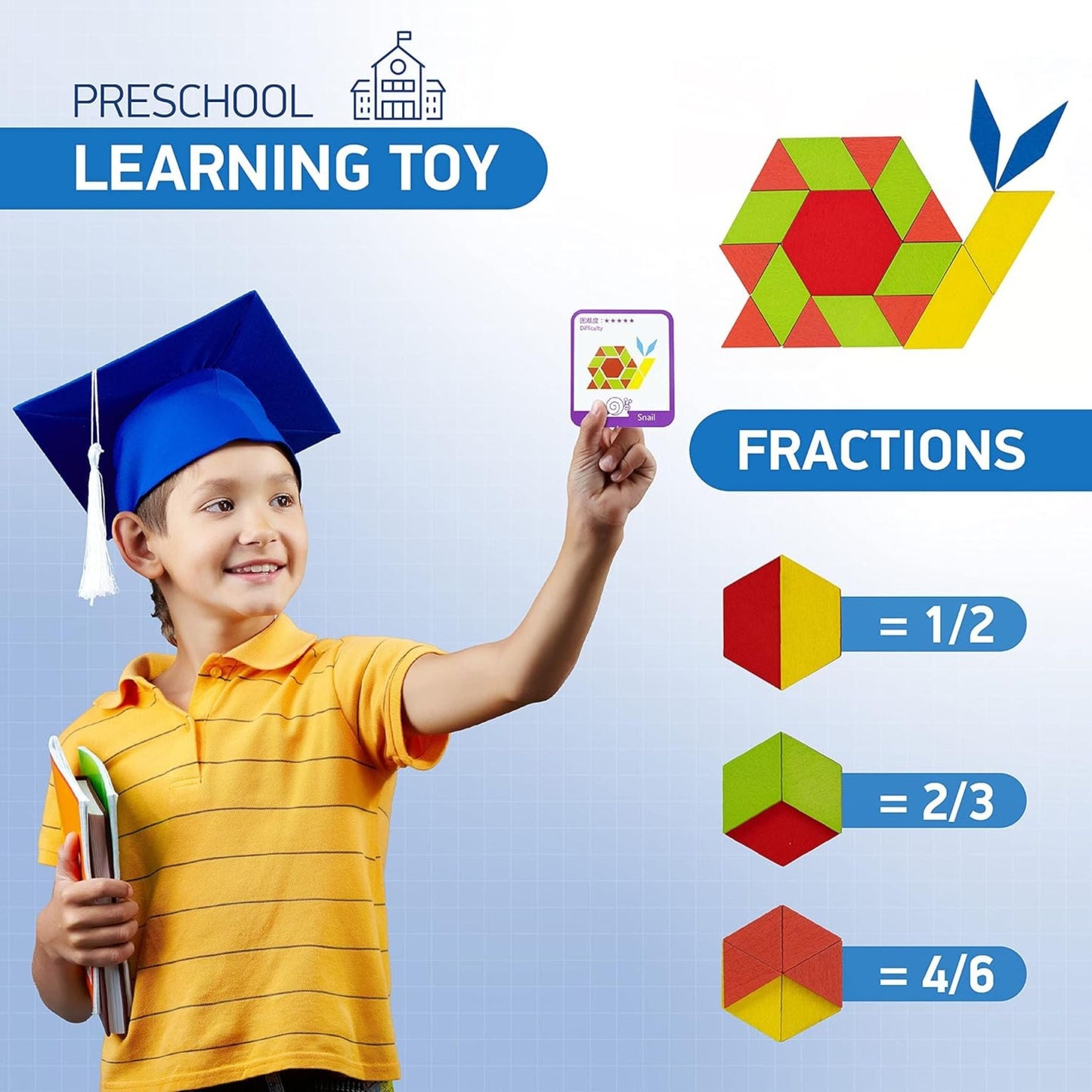 Montessori Wooden Pattern Blocks
