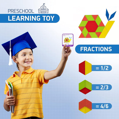 Montessori Wooden Pattern Blocks